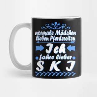 Ski Apres Skifahren Mädchen Berge Schnee Mug